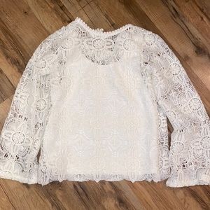 Lace top with bell sleeves
